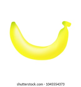 Banana on white background