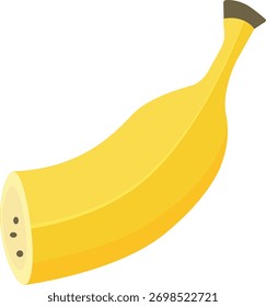 eine Banane auf weißem Hintergrund