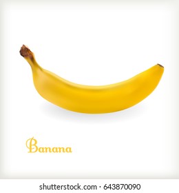 banana on white background