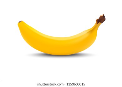 banana on white background. vector illustration.