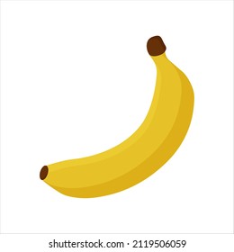 Banane auf weißem Hintergrund. Vektorgrafik