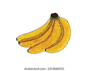 banana de fondo blanco. ilustración vectorial.