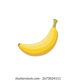 A banana on white background , Vector illustration 