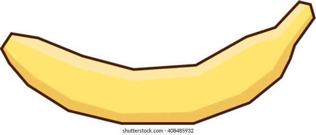  banana on white background, vector