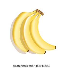 Banana on the white background, Vectorbanana.