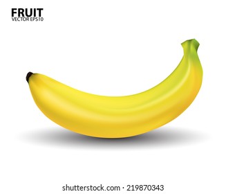 banana on white background.vector 