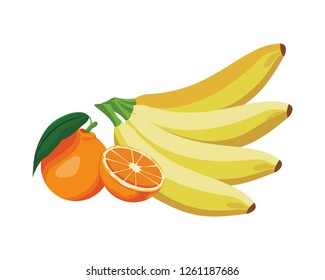 banana and orange