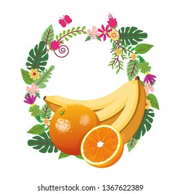 banana and orange