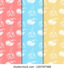 banana and orange seamless fruit pattern