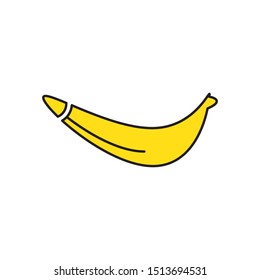 Banana, outline 
fruit vector illustration
