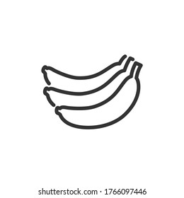 Banana outline icon. Vector Illustration.