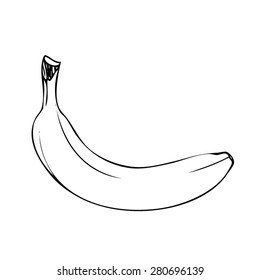 Banana Outline - Vector 
