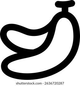 banana outlined icon design style