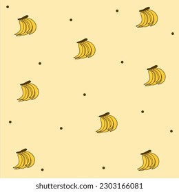 banana patten with polka dot 