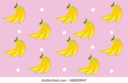 banana pattern color pastel ,banana vector background
