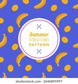 Banana pattern design with summer vibes and vibrant colors