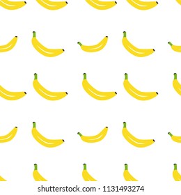 Banana pattern download. Summer fruits illustration.