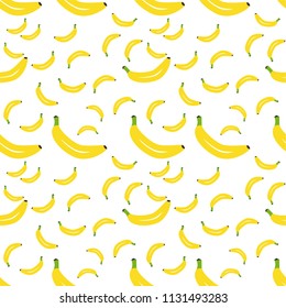 Banana pattern download. Summer fruits illustration.
