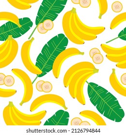 Banana pattern. Fresh, bright summer