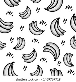 Banana Pattern, Fruit Pattern, Vector, Illustration,  Seamless Pattern, Background.