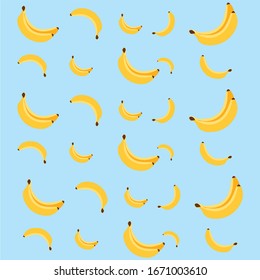 Banana pattern with light blue baground