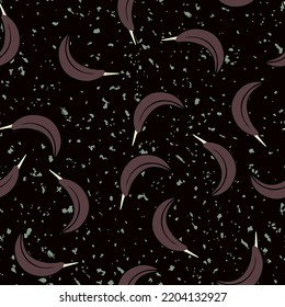 Banana pattern on a dark background. Illustration. Vector work.