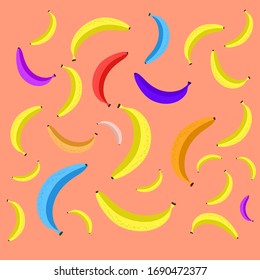 banana pattern on a pink background