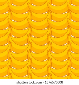 Banana pattern seamless. Bananas background. Fruit texture. Cartoon style vector ornament
