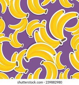 Banana pattern. Seamless texture with ripe bananas. Use as a pattern fill