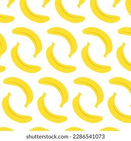 Banana pattern. A simple pattern of yellow ripe bananas. Seamless background with  bananas.