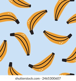 Banana Pattern Summer Banana Seamless Design Banana Background