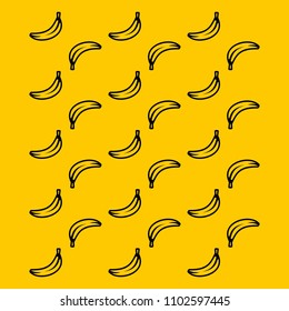 Banana pattern vector design.
