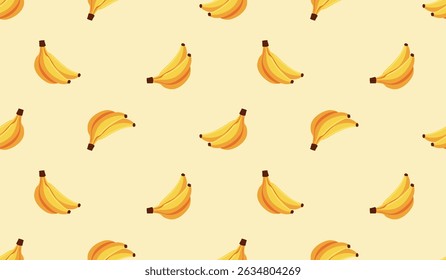 Banana pattern vector illustration background.
