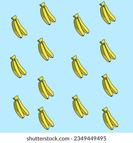 Banana pattern vector, for printing product, textile, interior, etc.