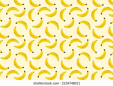 Banana Pattern Wallpaper. Free Space For Text. Copy Space. Background.