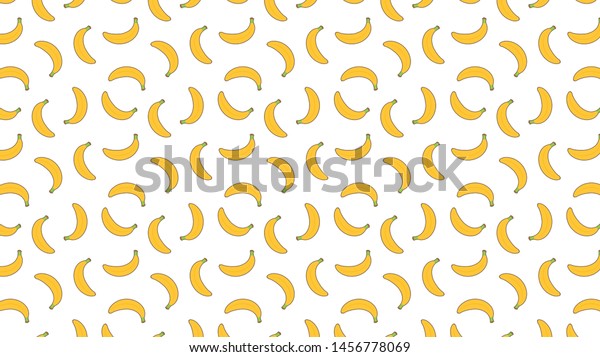 Banana Pattern Wallpaper Free Space Text Stock Vector Royalty Free 1456778069