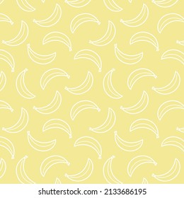 Banana pattern wallpaper. Banana vector. free space for text. copy space.