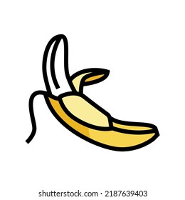 banana peel color icon vector. banana peel sign. isolated symbol illustration