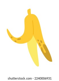 Bananenschalen Müll flach Symbol Recycling. Vektorgrafik
