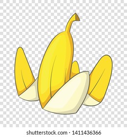 Banana peel icon. Cartoon illustration of banana peel vector icon for web