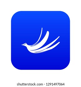 Banana peel icon digital blue for any design isolated on white vector illustration