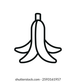 Banana peel icon represents classic prank humor, perfect for April Fool's Day designs, joke-themed content, and fun illustrations.