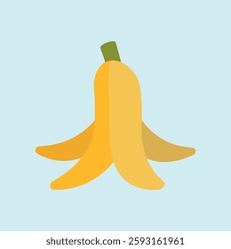 Banana peel icon represents classic prank humor, perfect for April Fool's Day designs, joke-themed content, and fun illustrations.