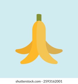 Banana peel icon represents classic prank humor, perfect for April Fool's Day designs, joke-themed content, and fun illustrations.