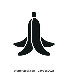 Banana peel icon represents classic prank humor, perfect for April Fool's Day designs, joke-themed content, and fun illustrations.