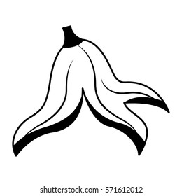 banana peel isolated icon vector illustration design