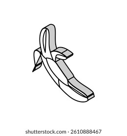 banana peel isometric icon vector. banana peel sign. isolated symbol illustration