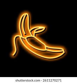 banana peel neon light sign vector. banana peel illustration