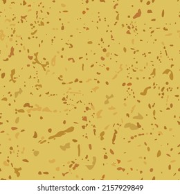 Banana peel, seamless texture. Brown spots on a yellow background, ripe banana skin. Organic background. Vector