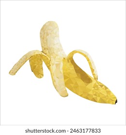 Banana Peel Triangle Poly Vectors flat